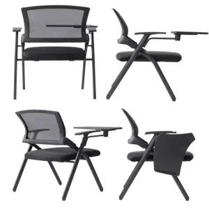 시험의자 검은 접이식 대기 책상의자 테이블 대학교 교육 대기검정 세미나 책상겸용의자 강당