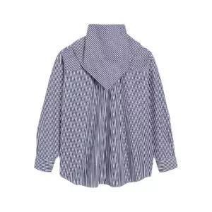 아미 스트라이프 패턴 반다나 칼라 코튼 셔츠 H25UTP801CO0133 TP452772662