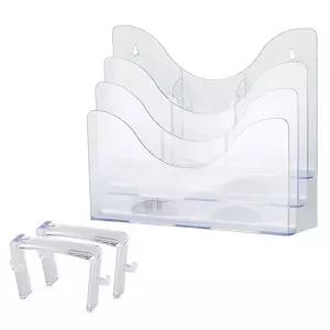 파티션걸이케이스 서류꽂이 A4 3단 60mm 선반걸이 다용도 사무실 보관함 세트