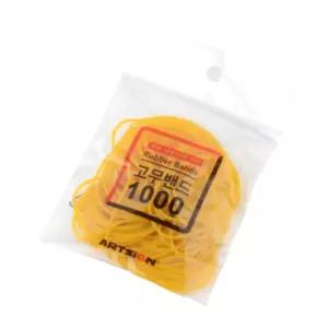 노란 둥근 미용실 파마 롯드 노랑 고무 줄 얇은 밴딩 밴드 소분 밀봉 rubber band 영수증 정리용 교제 사무