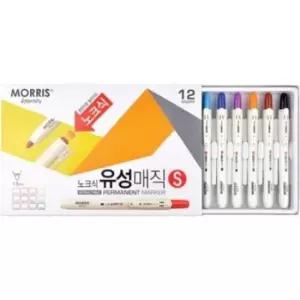 [문구] 12색바디칩모양매직 유성펠트펜 유성과일마카
