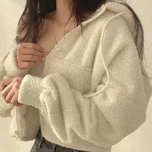 양털 후드집업 점퍼 재킷 ST241040가디건 카디건 코트 숏재킷 크롭자켓 반팔 패딩 잠바