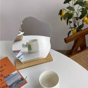 WL 더블엠 비정형 탁상거울 웨이브미러 노프레임거울 화장거울