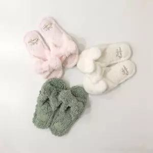 HND 실내화 극세사 플리퍼 리본슬사무실슬리퍼 발편한슬 가벼운슬 러블리슬 귀여운슬 용슬 여성슬 거실슬