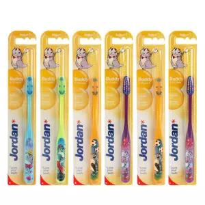 조르단 어린이칫솔 유아 아동 버디 2단계x6개단체 비치용치 부드러운모 단계별 집칫 집사은품 단계용 키즈