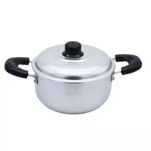 알루미늄 냄비 라면 전골 직화 양수 16x8cm리빙용품 조리 뚜껑 있는 찌개 주방