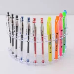 투명 펜 볼펜 화장용품 메이크업 솔 펜슬 브러쉬 꽂이 건조대 거치대 매장 판매 진열대 광고 전시용 디피용