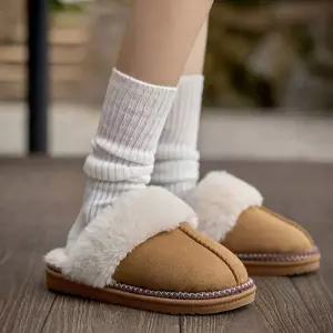 20대 30대 여성 겨울 실내 간편 외출 사무실 퍼 포인트 방한 슬리사장님슬리퍼 사무실화 층간소음방지슬리