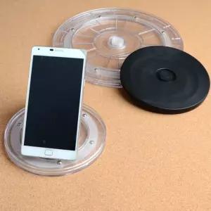 투명 회전 원판 아크릴 보석 쥬얼리 쇼케이스 휴대폰 진열대 매대 디스플레이 전시대 피규어 케이스 받침대