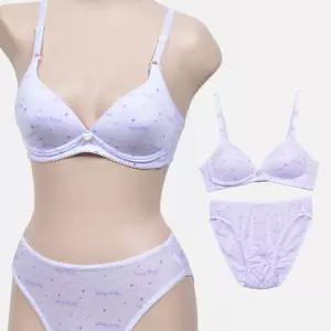 주니어 러브스토리 물결패턴 A컵 브라팬티 3단계 세트학생런닝 조카선물 셋트 여아