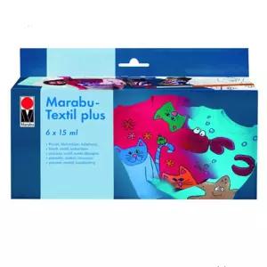 마라부 텍스타일플러스 6색세트 옷 의류 페인트물감 공예 패브릭 텍스타일 용페인트 패브릭용