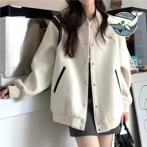 여자롱패딩 편안한 데일리 야구점퍼 멋스러운 배색 포켓