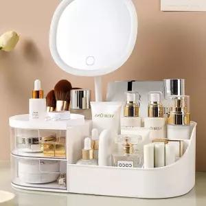 다용도 화장품 정리대 서랍형 화이트수납함 수납함 메이크업 보관함 화장대