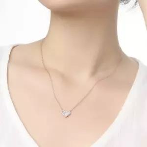 기념일선물 하트 도금 목걸이 포함 쇼핑백 18k