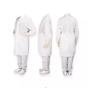 방진복 가운 기본 Y카라형 미얀마산안전 작업 실험실장 실험실 용품 보호