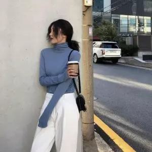 [옷은날개] 심플터틀넥 아동 티숙 js 터틀넥 룩 폴라