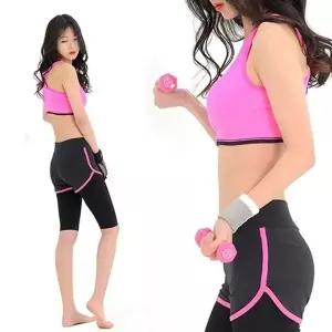 여자 요가 스포츠 레쉬가드 6부반바지레깅스 (HSJ-WFK8EZ1