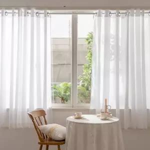 비침없는 고밀도 쉬폰커튼 아일렛 핀형 작은창 햇빛가리개 커텐 창문 문커텐 베란다 아이방 안방 거실 실내
