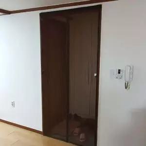 브라운 모기장 자석 출입문 현관문방충망