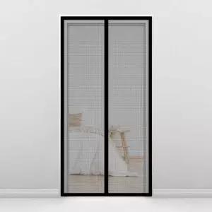 PrimeBulk 방충 자석 문 모기장(90x210cm)(블랙)