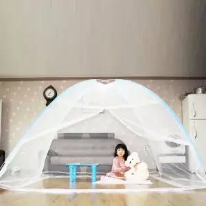 3초 간단 설치 원터치 돔형구조 지퍼 왕특대형 모기장