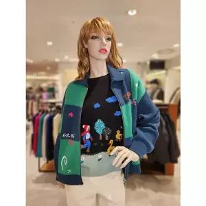 베네통 앞면블럭 달 집업 가디건 BAKC65461 503410