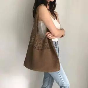 /다잇템 여자 스웨터 클래식 망사 좋은 숄더백