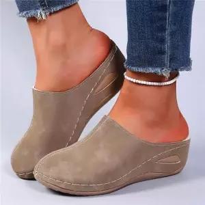 여사친 캐주얼 힐 슬리퍼 가을겨울 기모 러블리 신발 빅사이즈 웨지 다올4