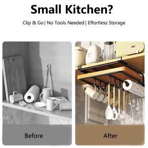 주방 하부 서랍 수납장 걸이형 정리대 종이 타월 도마 냄비 뚜껑 덮개용 호환 다용도 홀더