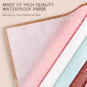 황금색 가  꽃 포장지 10장 방수 꽃다발 - DIY 결혼식 생일에 이상적