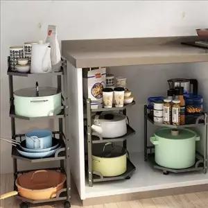 주방 냄비 정리대 뚜껑 프라이팬 정리대 수납 용품