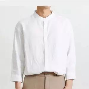 JJM-NS03 린넨남자빅사이즈7부기본핏남방 셔츠 남성셔츠