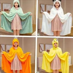 버튼형 캐릭터 무릎 담요 귀여운 극세사 무릎 담요 어린이 사무실