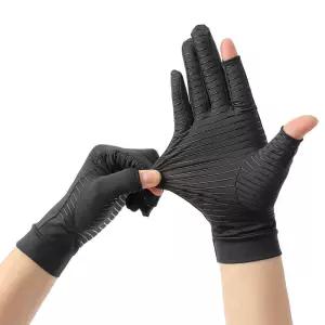 논슬립 얇은 여성 운전용 스포츠 2컷 장갑 (블랙-M)매쉬 망사 여름 손가락 미끄럼방지 외출 시원한 레저 등