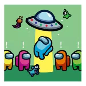 어몽어스 PLAY시리즈 UFO 보석십자수 캔버스 25x25cm