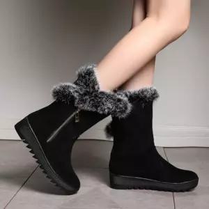 여성 털안감 스웨이드 미들 부츠 신발 겨울퍼부츠 퍼부츠 퍼신발 어그 숏부츠 방한