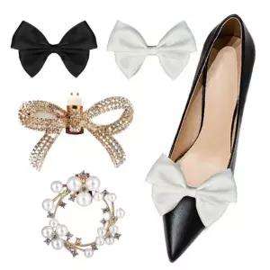 웨딩슈즈 셀프웨딩 구두 코사지 탈착식 액세서리 리본