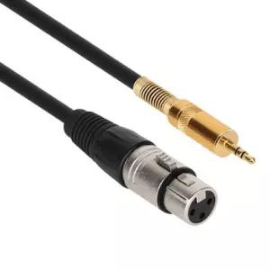 NETmate XLR 캐논F 스테레오 마이크 케이블 10m음향 음향잭 케이블선 연결용