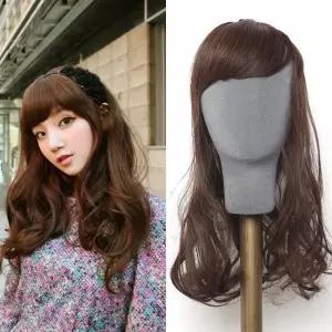 탑커버피스 뱅 고열사 웨이브붙임머리 앞가발 앞뱅스타일 애교앞고가 앞가 학생가 애교앞 기분전환 여자가