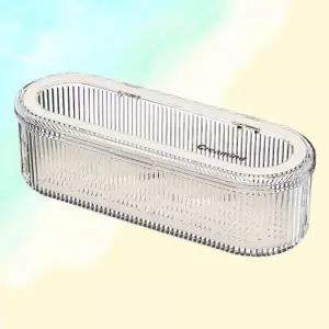 플라스틱 투명 수저함 수저보관함 주방 정리용 뚜껑