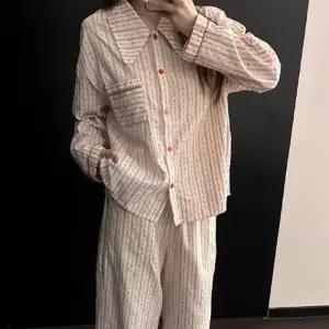 바지 면 가을 탈부착 세트 커플 잠옷 불가 잠옷세트 패드 긴팔 카디건 패피3