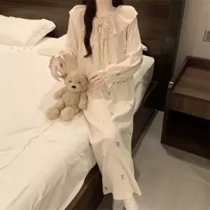 면 커플 잠옷세트 춘추 긴팔 공주룩 잠옷 패피3