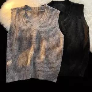 남친룩의 정석 셔츠 레이어드 니트 조끼 댄디 패션클래식 캐주얼 데일리 남성 베스트 댄디한 한베스트