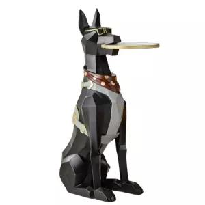 도베르만 장식품 고급 입구 조각상 현관 트레이 조형물 거실