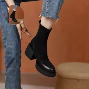 스웨이드 가보시통굽부츠2218 레이스업부츠 워커부츠