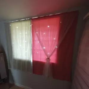 붙이는 스타펀칭 찍찍이 암막커튼 핑크원룸 셀프 창문형