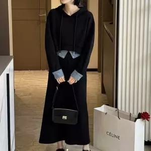 크롭 후드맨투맨 뒷밴딩 트임 롱스커트 세트 편한코디니트치마 티셔츠반바지 투피스 반팔 이지웨어 홈웨어