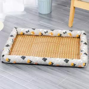 라탄시팅매트 방석 대형 고양이 강아지 쿨방석 펫매트 여름