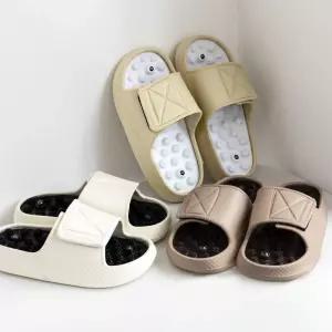 발편한 족저근막염 회사 사무용 지압 슬리퍼 LUAZ-SL1 (브라운 M size) 용슬리퍼 실내 거실화 신발 실내화