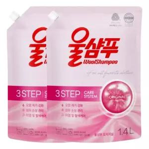 애경 울샴푸 오리지널 리필 1.4L X 2개 전용 섬유세탁 용품 오리지날 빨래 세탁